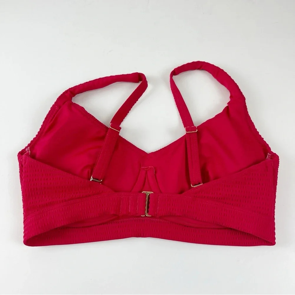 New Sea Level Swim Bikini Top Women’s Size 4 Us Red Underwire Bralette Nwot View 2